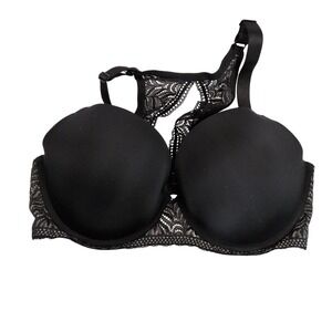 Paramour Carolina Lace-Back Full‎ Figure Contour Bra Black Push Up 40D